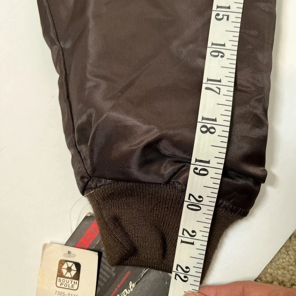 New Southpole Boys Brown Bomber Jacket Lined size S 8-10